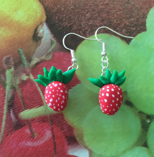 NEW!!! Fruit earrings available in my shop:www.etsy.com/shop/MiquelaDavis?ref=l2-shop-info-a