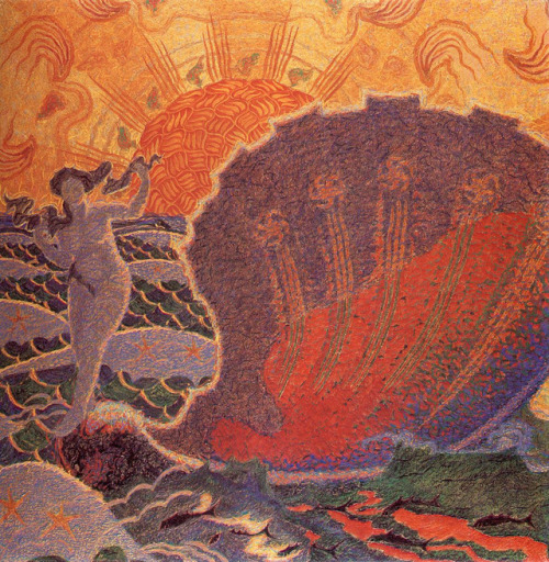 hildegardavon:fleurdulysBenvenuto Benvenuti, 1881-1959 The birth of Venus, 1907, oil 