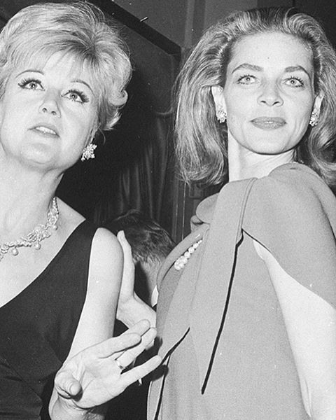 Angela Lansbury and Lauren Bacall the Film critics award party, 1966.  #laurenbacall #angelalansbury