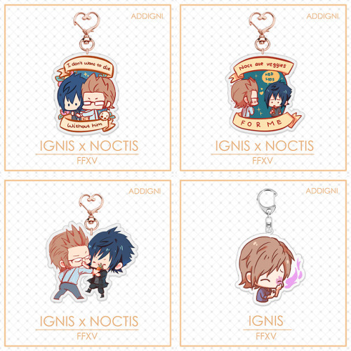 I’m finally making ffxv merch and prints!!Preorders for acrylic charms are open till March 14!Use th