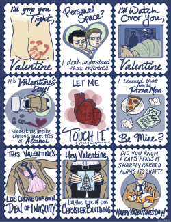 kelisab:  Some Castiel themed Valentines, because unintentionally