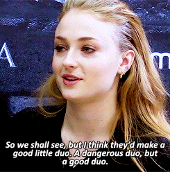 petyrbaelishs:Sophie Turner on what might be next for Sansa and Littlefinger ( x