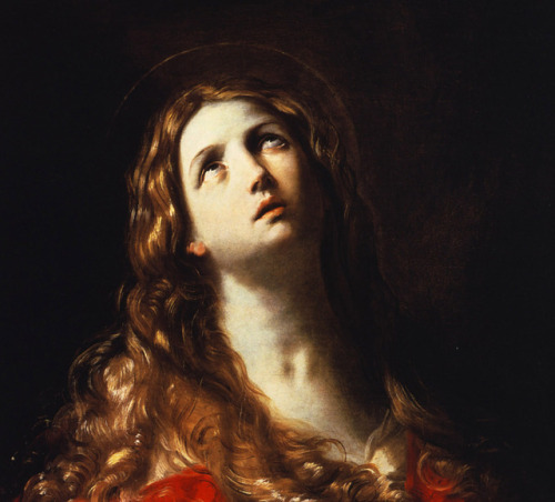 therepublicofletters:Details of Saint Mary Magadalene (1635) and Saint Cecilia (1606) by Guido Reni