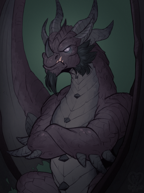 howliteart:What’re YOU lookin’ at? 🐲Sketch commission for  peachy_isa on Twitter! :D