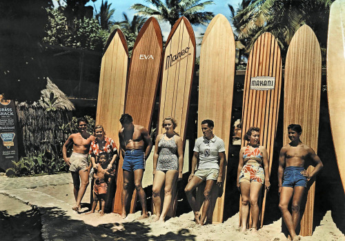 Surfers at Waikiki Beach, Hawaii, 1937Photo by Richard Hewitt Stewart