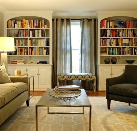 Library Living Room DC MetroLiving Room Library - Medium-sized Traditional Living Room Library Concept