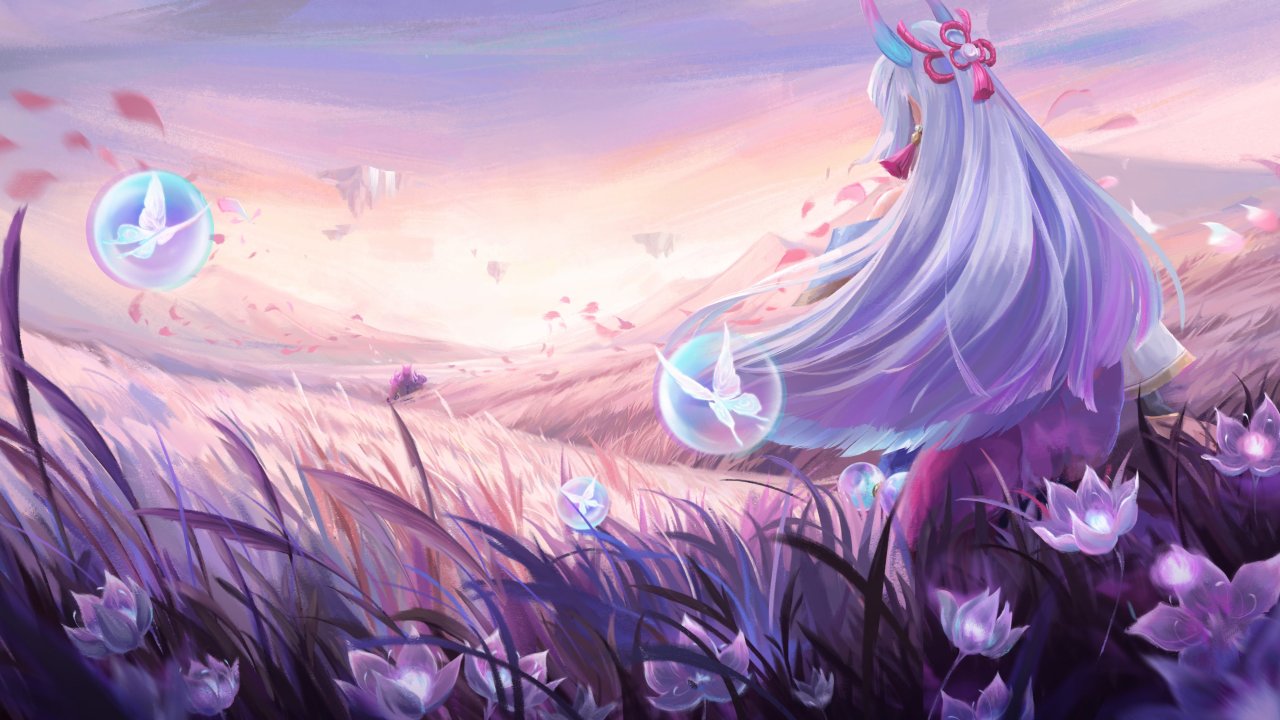 Spirit Blossom Aphelios-LoL Live Wallpaper 