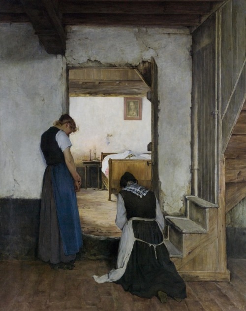 Jules Charles Boquet  -  Mourning,  1900 French, 1840-1931 Oil on canvas