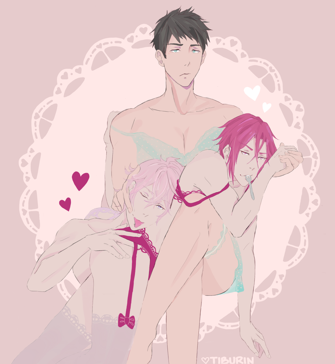 tiburin:   belated bday gift for clarkedyclarke! drew ya boys 💖   