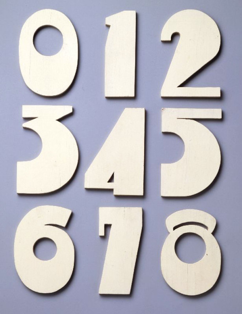 Signage - House Numbers, 1920. Plywood. Unknown designer. social democratic city council for public 