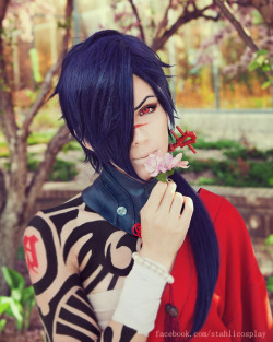 stahlicosplay:  Edit by Yuusama Photo from Spring time Koujaku. Really like this colour and edit thank you Yuu