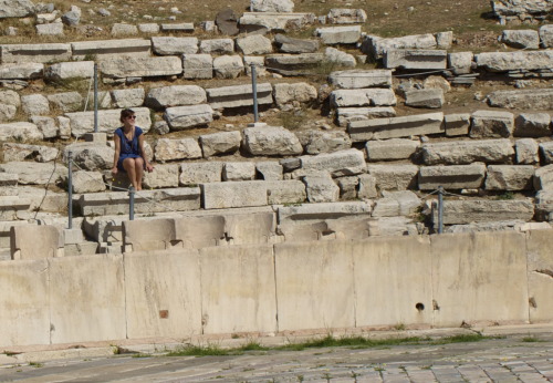 ATHENS! At the Theatre of Dionysus, and later at the herodium. The sun was perfect! And there was ha