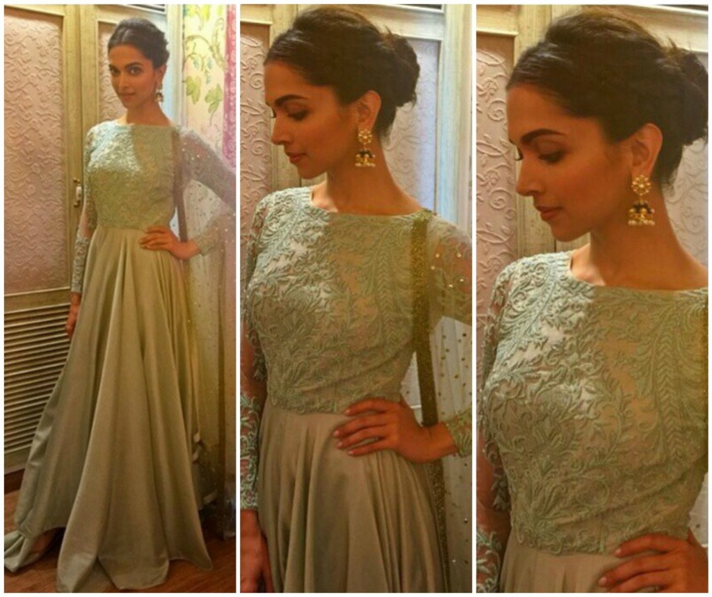 deepika in white anarkali