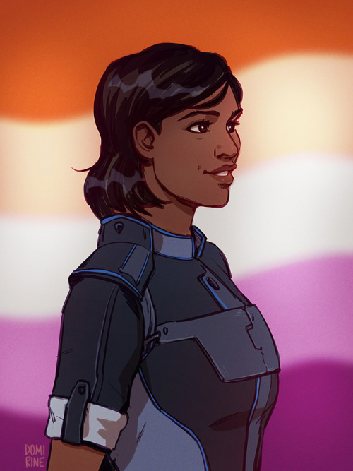 domirine:day 7 - samantha traynor, mass effect 3happy pride month of 2020!