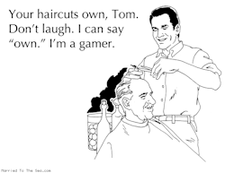marriedtotheseacomics:  Your haircuts own. From Married To The Sea. 