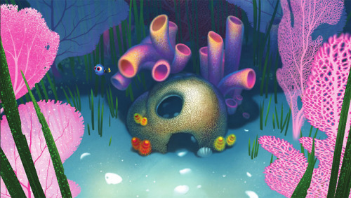 Finding Dory concept art by Steve Pilcher and Rona Liu