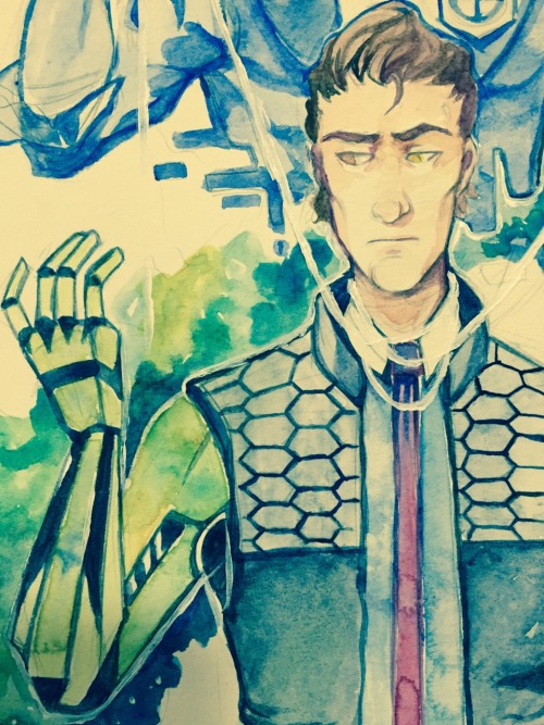 artsekey:  Finished it!  [Rhys and Jack from Tales from the Borderlands, Watercolor and Acrylic on paper!] [I take watercolor commissions!] 