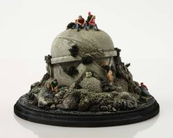 starwars:  Dan Owens turned a stormtrooper helmet into “Lonely Hearts at Trooper Rock” for the Star Wars: Legion art project.