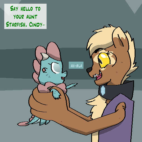 ask-wisp-the-diamond-dog:  Wisp:  Very good, Cindy.  n_n  Oh, she’s gonna talk super soon, I can feel it.  Don’t you think so, Starfish?  x3 Cute~!
