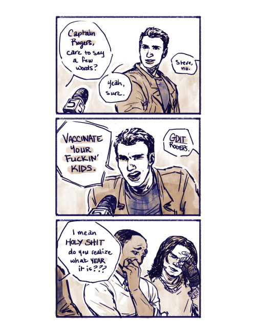 bluandorange:all Bucky wanted to do was get some more tea and now this. Thanks a lot, Sam. You had t