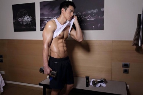 xclusiv4ejc:  Who is this #Asian #MuscularDemigod?   He is Yi Tin Chen, a 26-year-old living in Taipei. Honour as The Hottest Bean Curd Seller, a promotional model, a muscle worshipper, a dog lover and good connection with babies.  What more could you