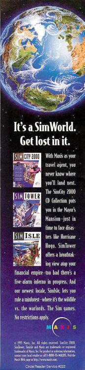 vgprintads:&ldquo;Maxis Games - ‘It’s a SimWorld. Get lost in it.’&rdquo;S