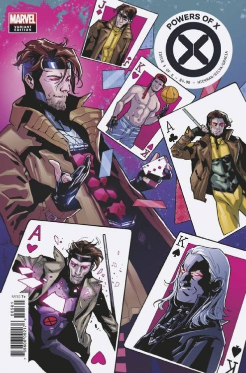 bear1na:Powers of X #5 variant cover - Gambit by Valerio Schiti *