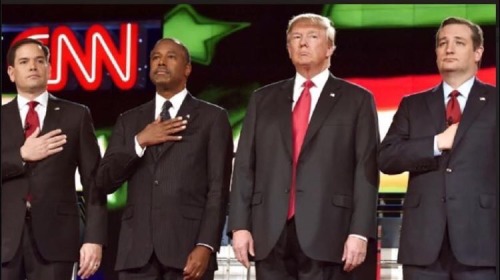 thehighpriestofreverseracism:Guess which one caused outrage….wait it ted cruz feeling up his nipple 