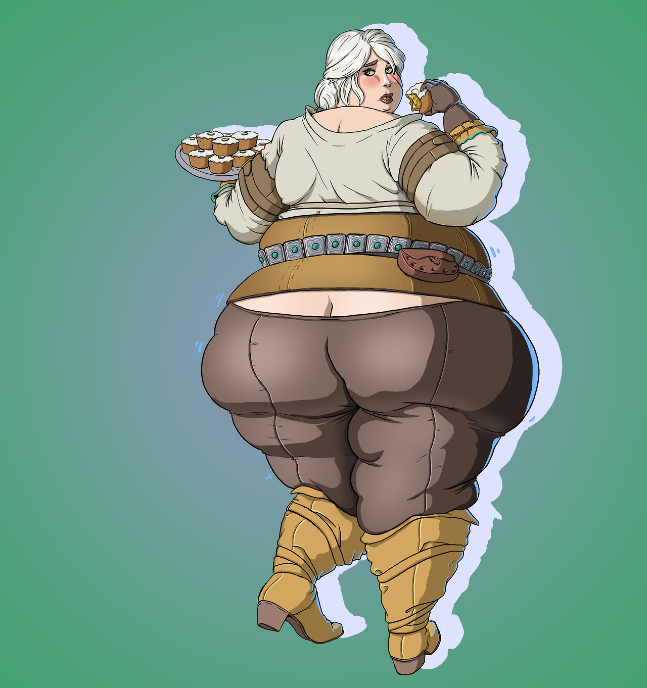 banjoenelbano: adiposity:  Commission of Ciri from the Witcher franchise. Drawing