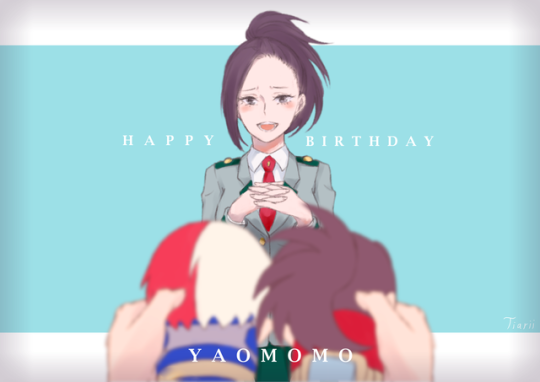 tiariiart:  Happy Birthday to Yaomomo🎂Our Momo💗 Our Hero💗 Our Creaty💗Momo is a smart and sweet girl.👑Wish you can become a perfect hero.——————————————————————————I’m sorry that didn’t