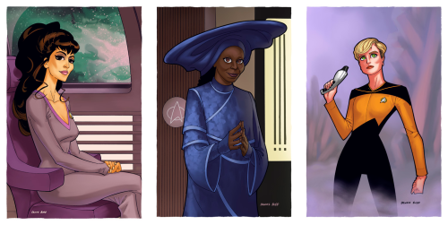 needsmorestartrek:ticktoast:The ladies of Star Trek by DennisBuddi can’t get over how lovely t