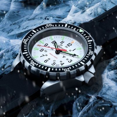 Instagram Repost
marathonwatch
Marathon’s Arctic Edition TSAR™ Dive Watch is meticulously designed for increased visibility even in extreme environments – including snow-blinding Arctic winters, where time is of the essence and visibility is essential. [ #marathonwatch #monsoonalgear #divewatch #watch #toolwatch ]