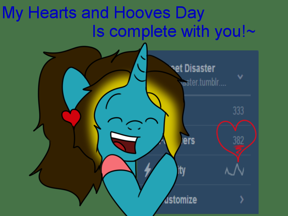 asksweetdisaster:  Happy Hearts and Hooves Day! ((Happy Valentines day! x3 My I’ve