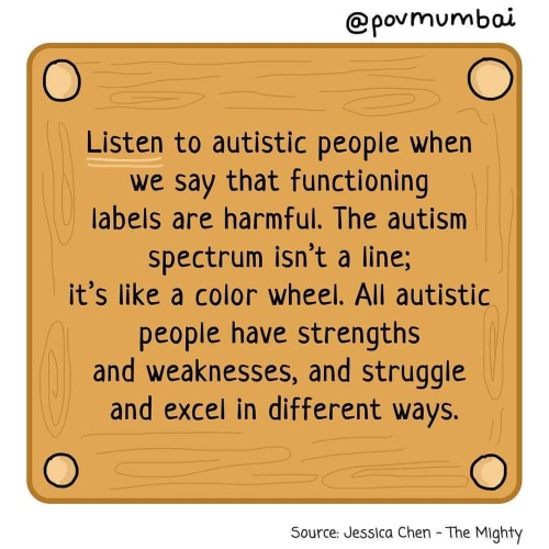Posted @withregram • @povmumbai Many autistic people say that functioning labels aren’t accura
