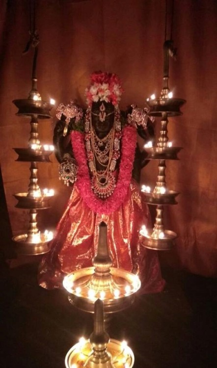 Perumal (Vishnu) in Santhanagopala temple, Vapallaserry, Kerala