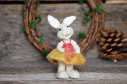 Bear Creek Bunny #287 needle felted by Teresa Perleberg