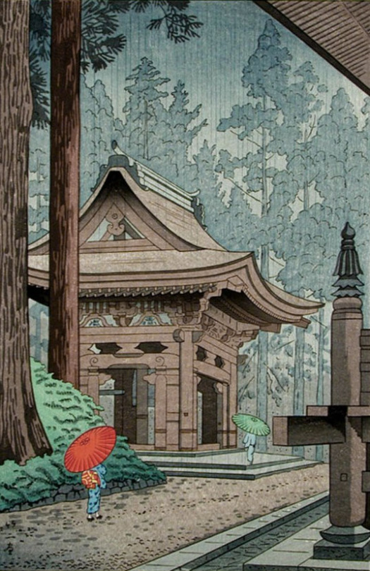 Rain In Enryakuji Temple, By Asano Takeji, 1948