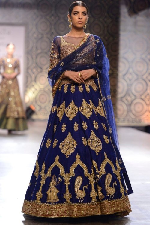 raw silk lehenga choli by Panache Haute Couture