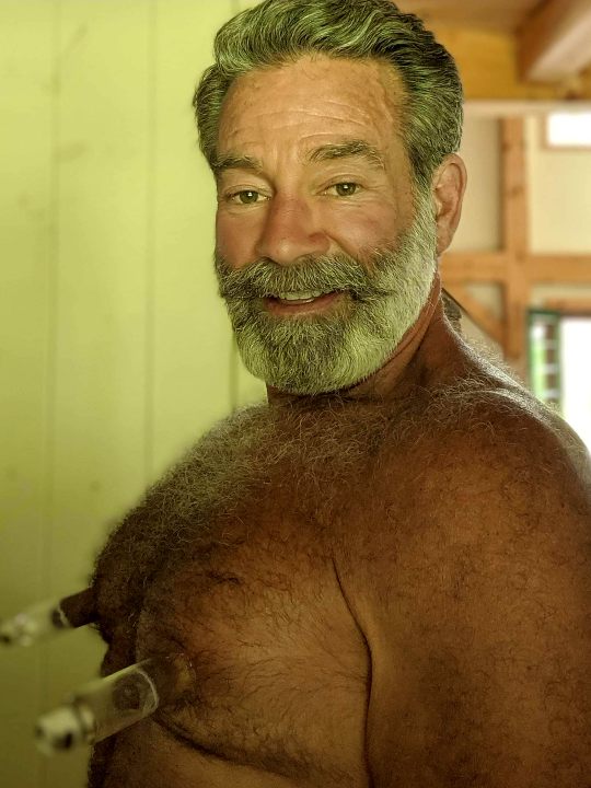 juicedmaleboobsworld:HAM. HAIRY, HUGE NIPPED, BIG TITTED, MUSCLE DADDY ROLE MODEL. DON’T CROWD. THERE’S ENOUGH MILK FOR ALL!!!