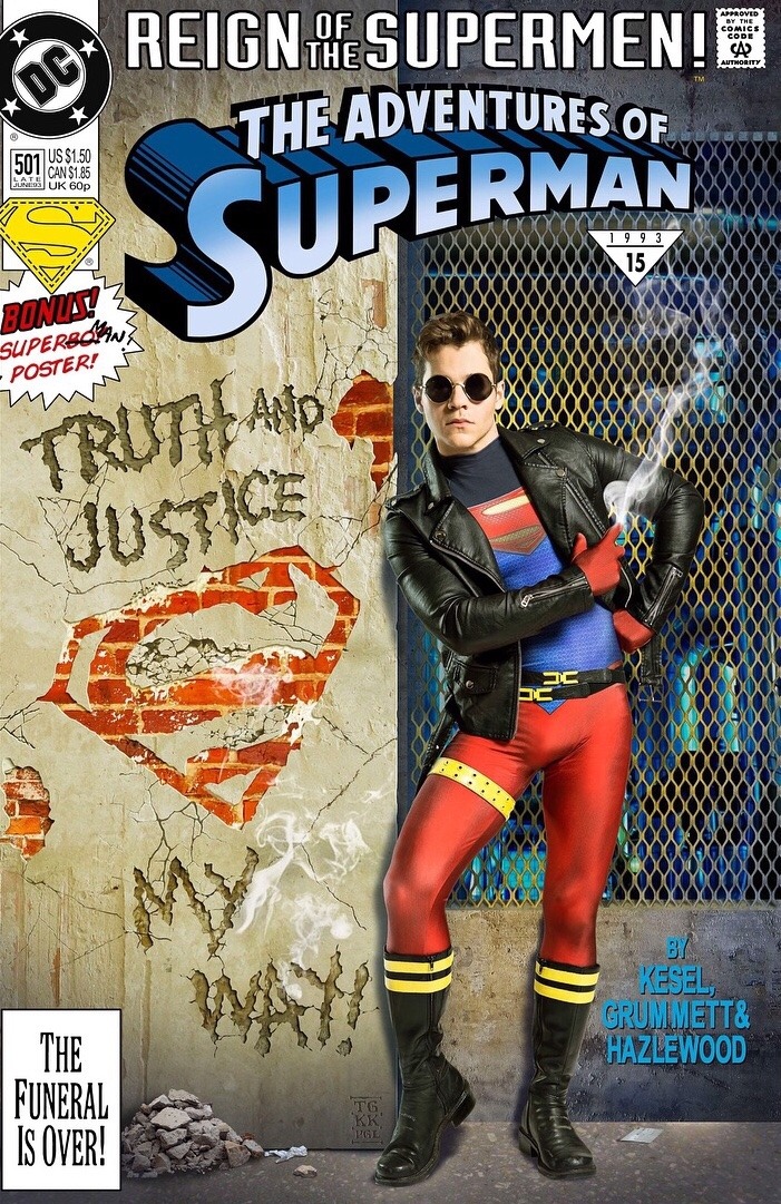 kalelsonofkrypton:  Michael Hamm as Superboy (cover recreation).