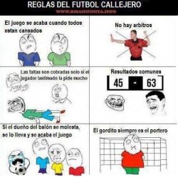 Memes-Wtf-Lol:  Reglas Del Futbol Callejero