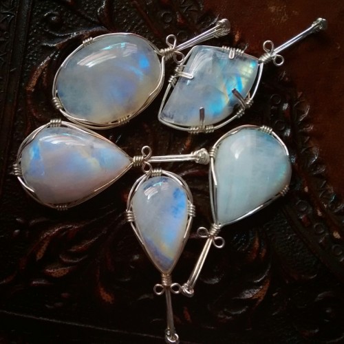 90377:labradorite and rainbow moonstone pendants for sale soon at ~ 90377.etsy.com