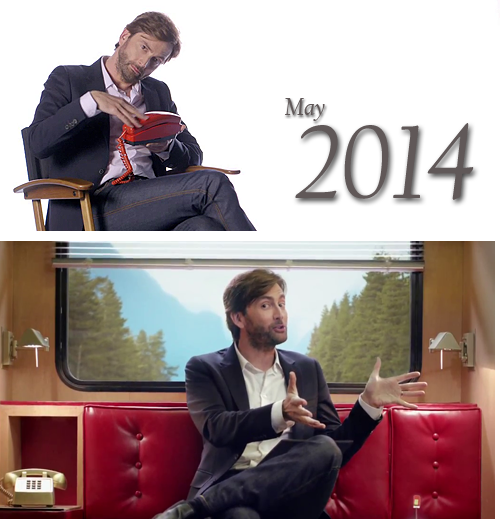 mizgnomer:  David Tennant’s Virgin Media advertisements (both on TV and online) He’s done 4 batches of them now: March-July 2012 January 2013 November 2013 May 2014 Yeah, they’re advertisements, but they’re so much fun! 