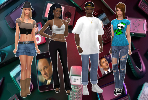 emmastillsims:Decade Lookbook: 2000’s2000’s fashion was global mash up of trends that in