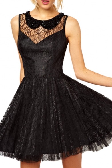 dreaming-glamour-girls:  LINK:   Back Sheer All Over Lace Cover Gorgeous A-line