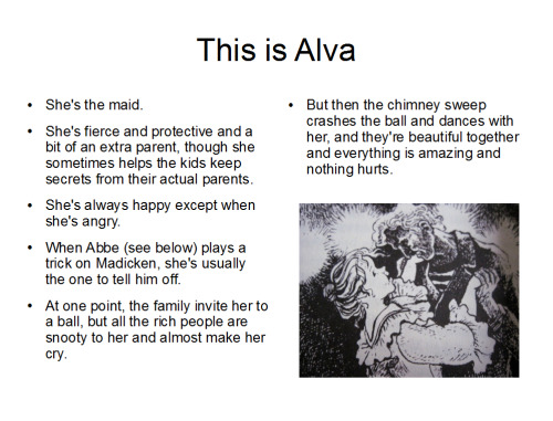 kattahj:  I made a presentation on Madicken, because Madicken och Junibackens Pims (Mardie to the Re