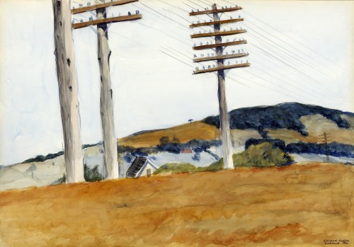 urgetocreate:
“ Edward Hopper, Civil War Campground, 1926, watercolor
”