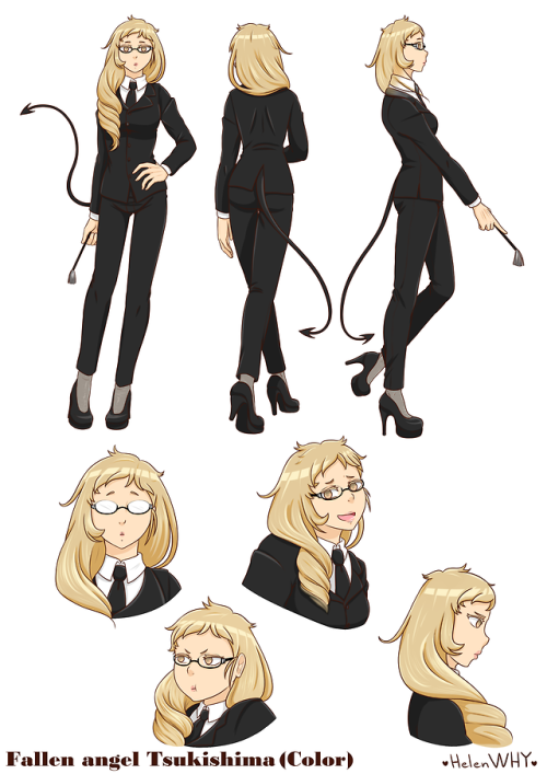 Tsukki And Yama modelsheets from “You’re NOT meant to be a succubus” I j