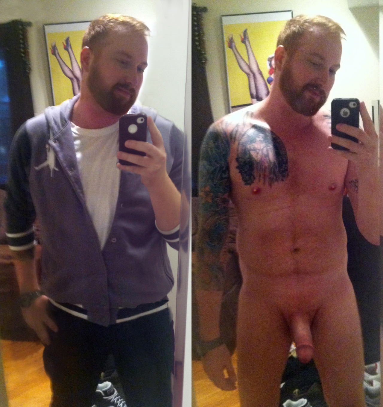 speci-men:  Speciman 10b64: Clothed Unclothed Diptychs  He sexy