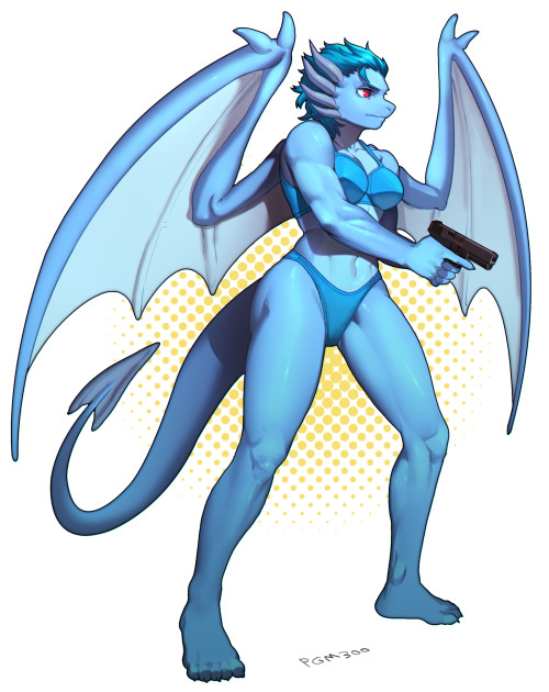 Done by the ever wonderful PGM300 Has Jazzie heard an intruder in her home? Is there a zombie invasion? Either way, she’ll be defending herself well since flight is an escape option~  Posted using PostyBirb